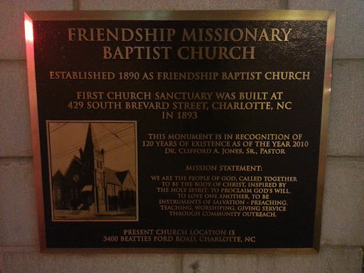 Friendship Missionary Baptist Church Memorial Stone