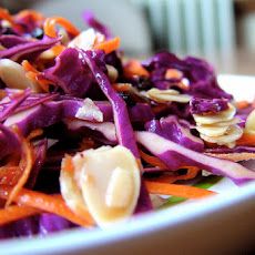 Purple Cabbage Salad with Currants, Carrots, and Almonds