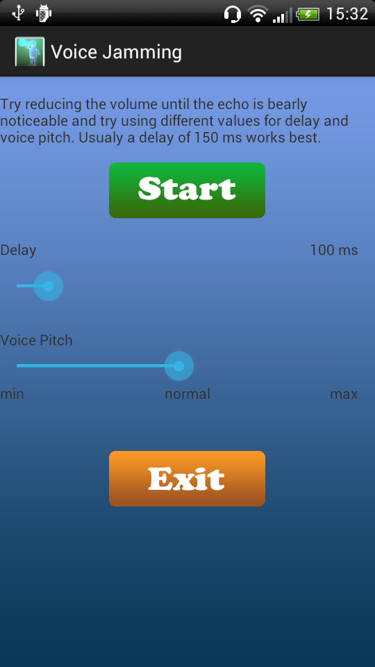 Android application Voice Jammer screenshort