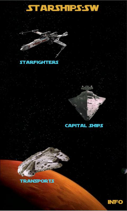 Android application Star Wars Ships Databank screenshort