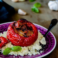 Ratatouille stuffed capsicum