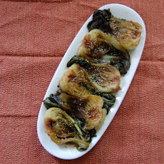 Braised Baby Bok Choy with Garlic, Ginger, and Soy