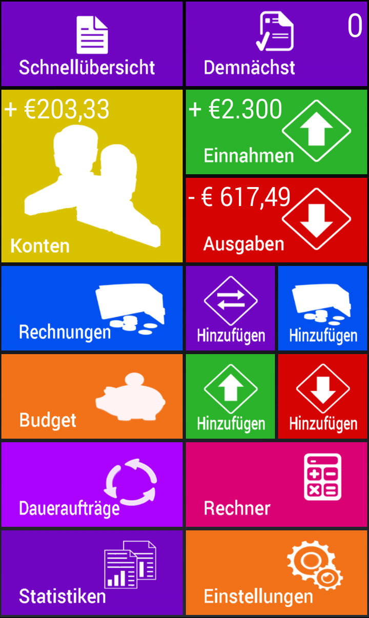Android application Home Budget Manager With Sync screenshort