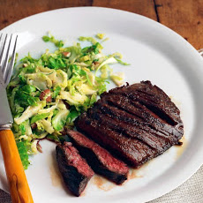 Seared Steak with Brussels Sprouts and Almonds