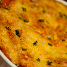 Chicken Enchiladas in Creamy White Sauce
