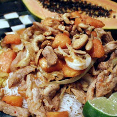 Stir-Crazy Pork and Papaya