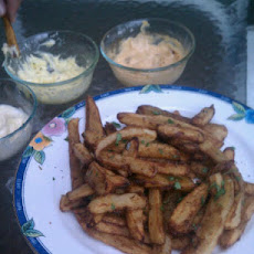 Duck Fat French Fries with a Trio of Aiolis