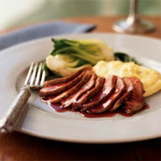 Seared Duck Breast with Ginger-Rhubarb Sauce