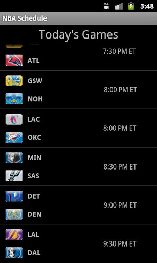 NBA Schedule