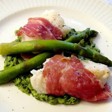 Fillet of Cod with Asparagus and Prosciutto