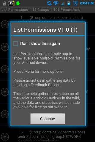 List Permissions