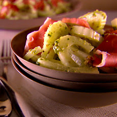Fennel Slaw with Prosciutto and Pistachio Pesto