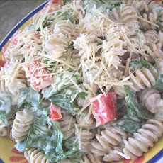 Roasted Red Pepper Caesar Pasta Salad