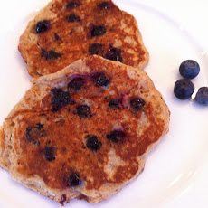 Whole Wheat Blueberry Oatmeal Pancakes