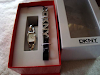 Set Dkny Reloj  Correa De Piel Ny4368 Swarovski