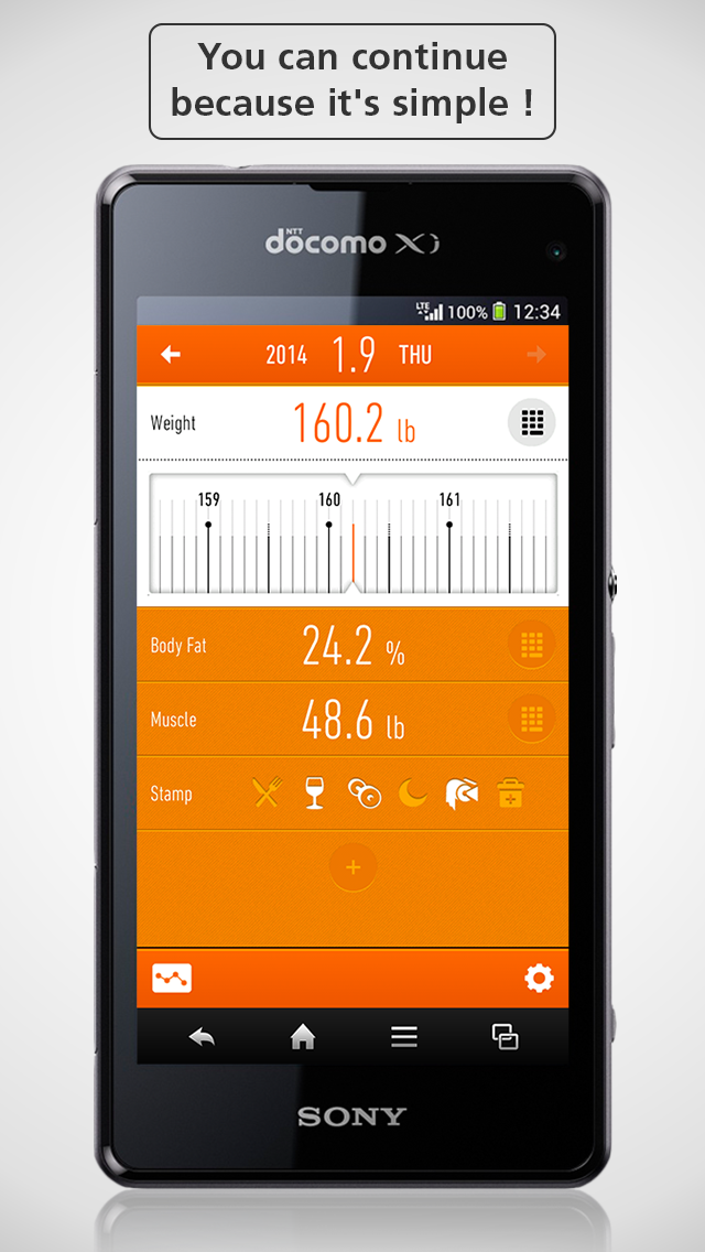 Android application Weight Loss Tracker - RecStyle screenshort