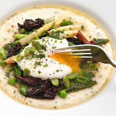 Cheesy Grits with Spring Vegetables