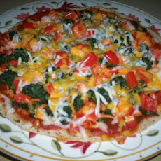 Accidental Veggie Tortilla  Pizza