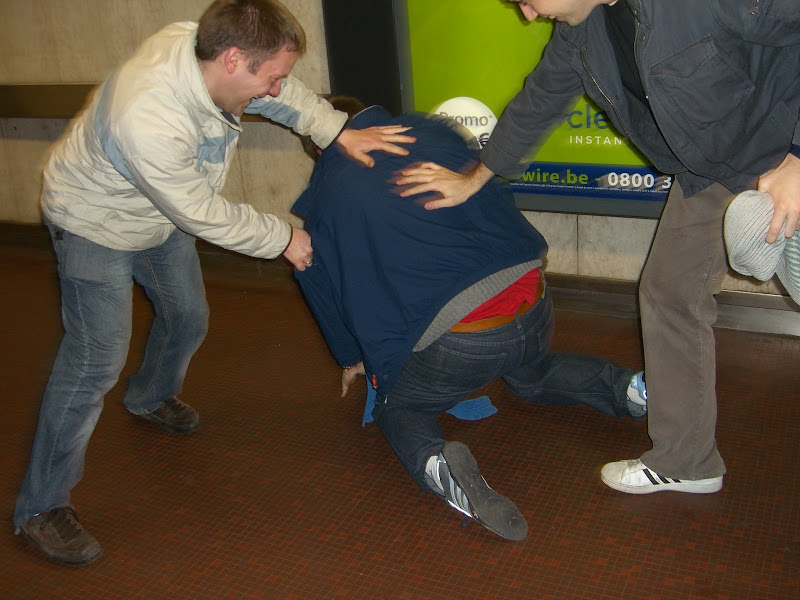 Lucha en el metro