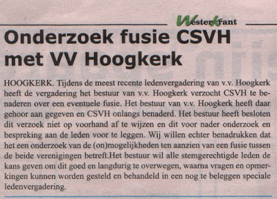 onderhandeling vvH en CSVH