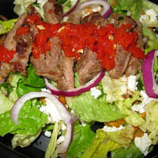 Beef, Arugula and Red Pepper Pesto Salad