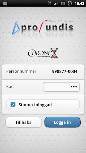 Chronox Tidrapport