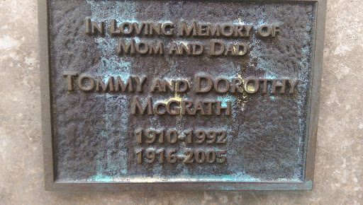Tommy and Dorothy McGrath Memorial Plaque