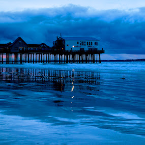 Blue Morning by Luc Belisle - Landscapes Waterscapes ( old orchard pier )