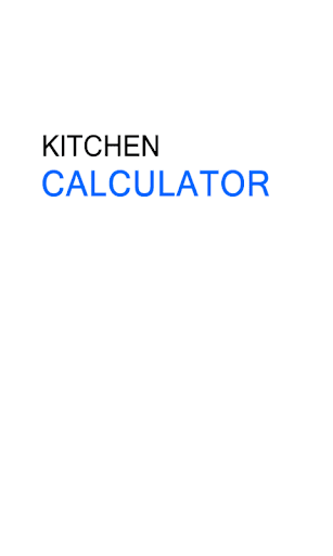 Kitchen Calculator