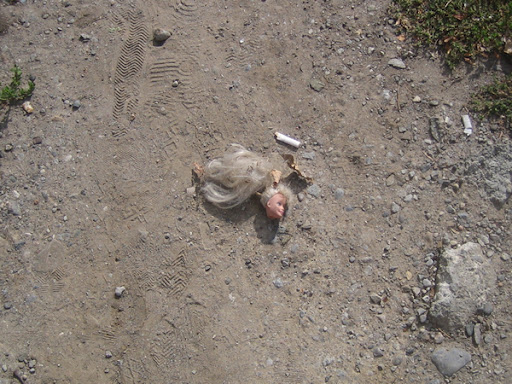beheaded arbie ice truck killer barbie. beheaded arbie