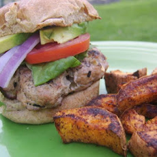 Southwestern Turkey Burgers With Sweet Potato Fries