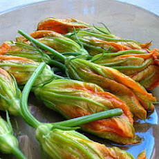 Zucchini Blossoms Stuffed With Ricotta and Basil
