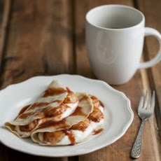 Barley Crepes with Yogurt and Cinnamon-Honey Bananas