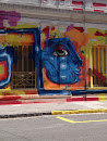 Graffiti Cara Azul 