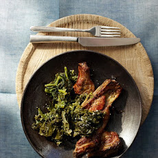 Garlicky Pork Ribs with Greens