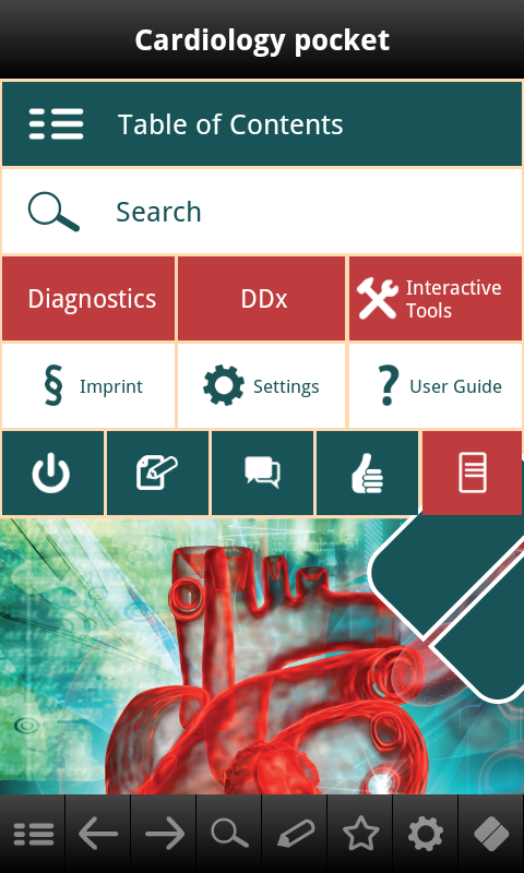 Android application Cardiology pocket screenshort