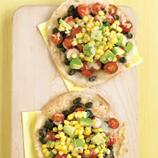 Black-Bean Tostadas with Corn Relish