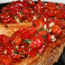 Red Pepper Bruschetta (No Tomatoes!)
