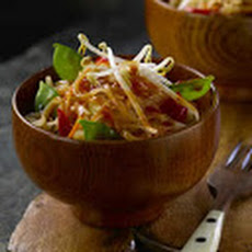 Vegetable Pad Thai with Snow Peas