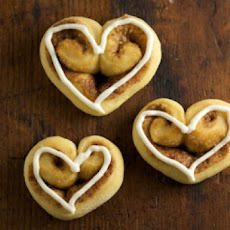 Heart-Shaped Cinnamon Rolls