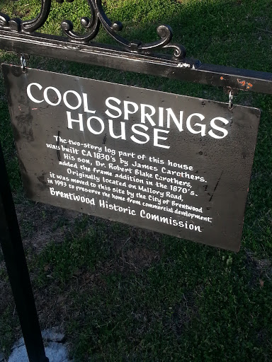 Cool Springs House Sign