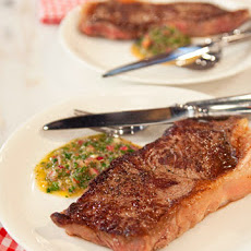 Pan-Seared Steaks with Chimichurri Sauce