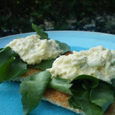 Open-Faced Egg Salad and Watercress Sandwich
