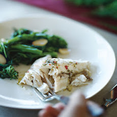 Salt-baked Striped Bass with Herb Lemon Chile Sauce (Branzino Sotto Sale con Salmoriglio)