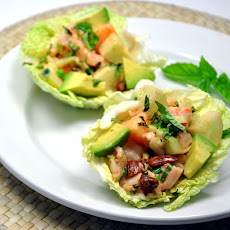 Shrimp, Melon, and Cucumber Salad with Spicy Mayonnaise