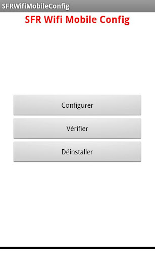 SFR Wifi Mobile Config