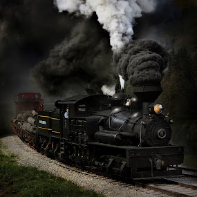 Blow That Whistle by Chuck  Gordon  - Transportation Trains ( cass, steam train, shay 5, train, gear train, steam )