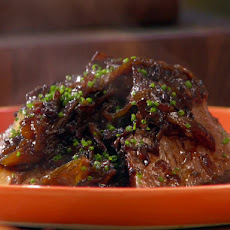 Braised Beef Brisket with Onions, Mushrooms, and Balsamic