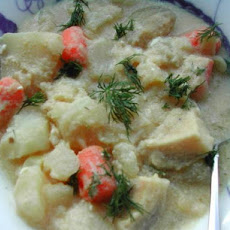 Aginares Avgolemono (Artichoke Bottoms in Avgolemono)