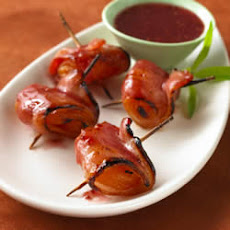 Sizzling Bacon-Wrapped Apricots with Cranberry Glaze